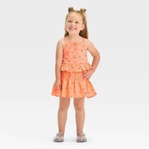 Cat and Jack Baby Girl Summer Outfit sz 12 m Two Piece Matching Set